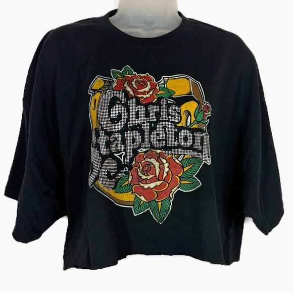 Chris Stapleton Embellished Short Sleeve Cropped Graphic Tee - NWOT - Picture 4 of 11